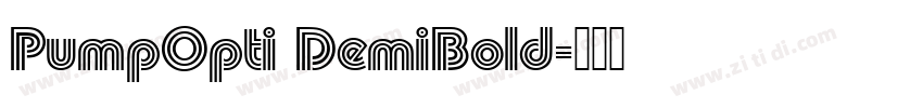 PumpOpti DemiBold字体转换